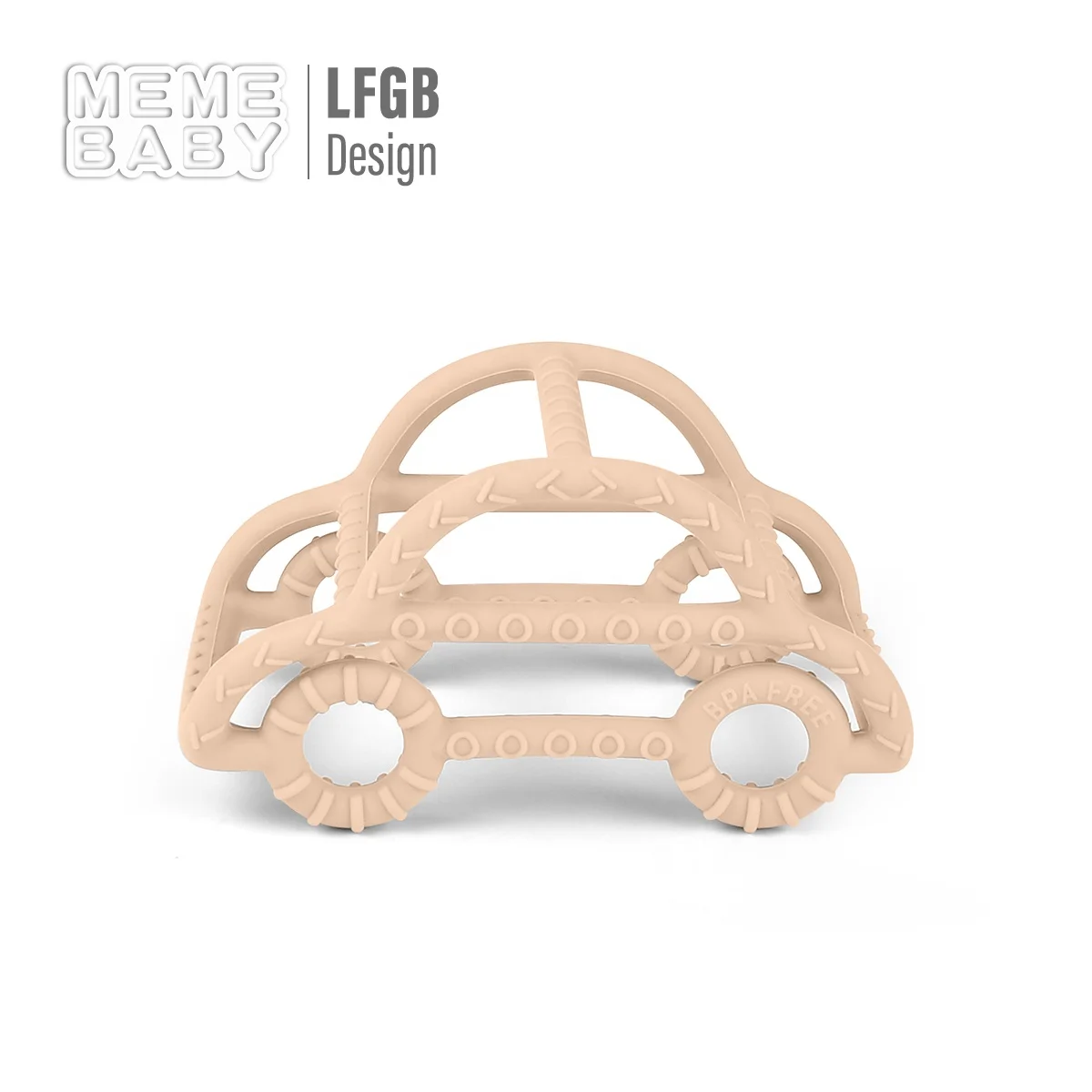 BPA Free Baby Chew Toy Silicone Beetle Soft Teether OEM Customized Mold Logo Baby Teether Baby Toys Silicone