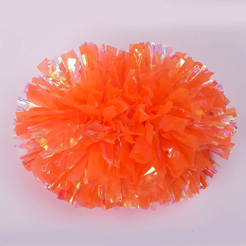 Custom Rainbow Plastic Cheerleading Pom Pom Girl Cheer Refueling Props Cheerleading Pompoms