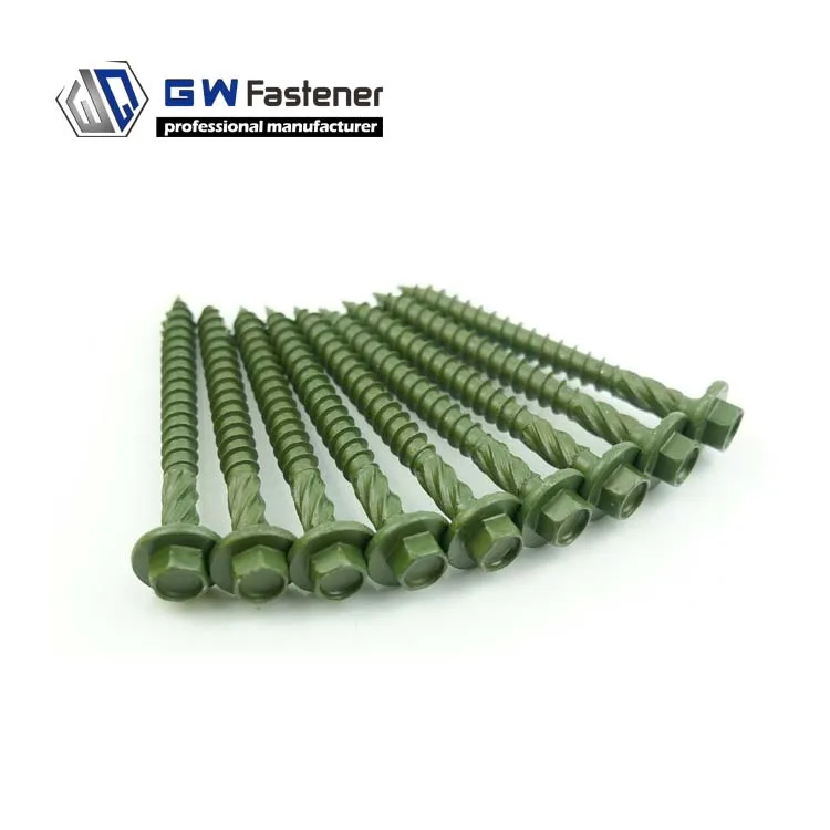 125 мм 150 мм 200 мм черный зеленый коричневый шестигранный фланцевый Ландшафтный винт наружные строительные винты для дерева крепежные винты для древесины