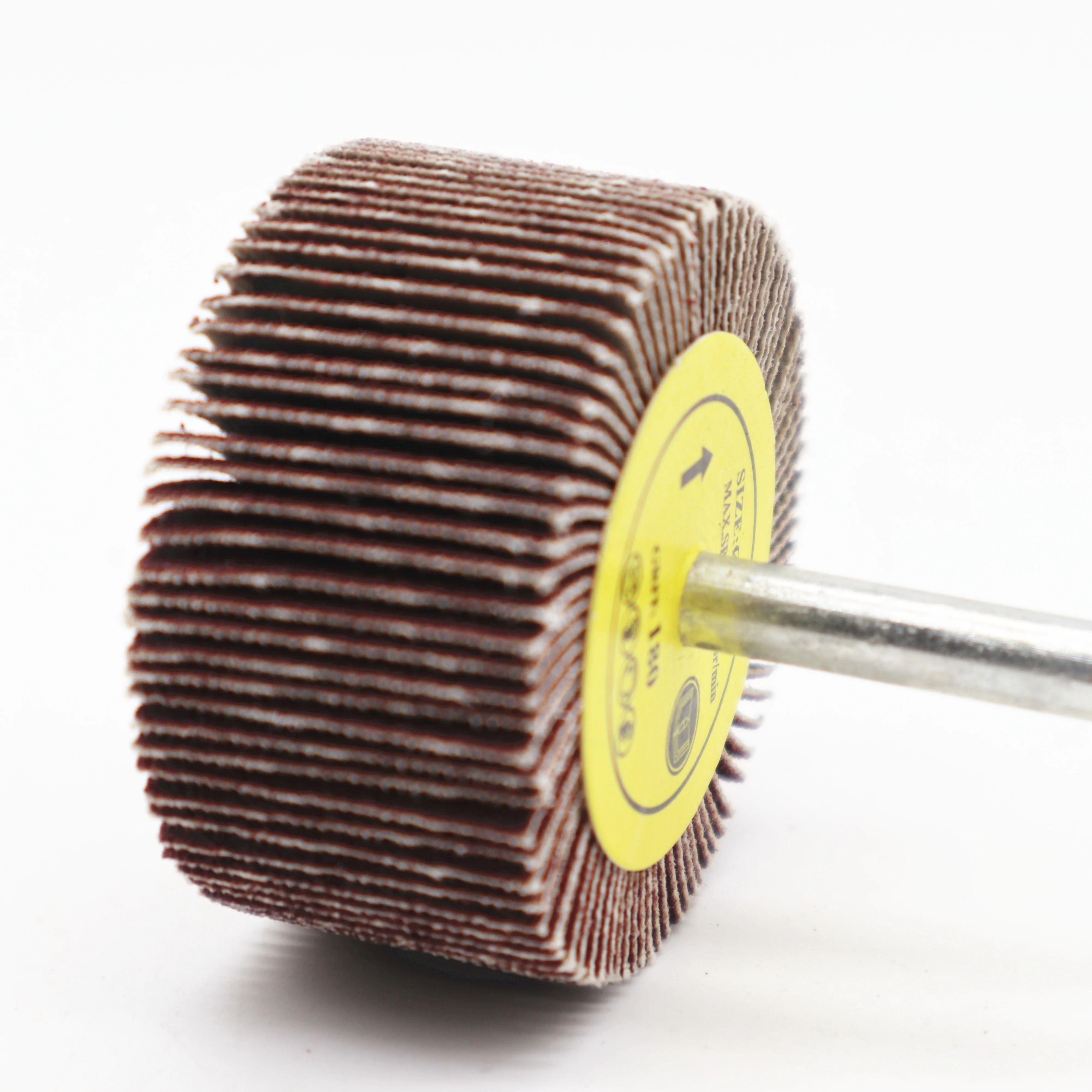 high quality flap wheel with shank flap wheel with sand paper for metal polishing