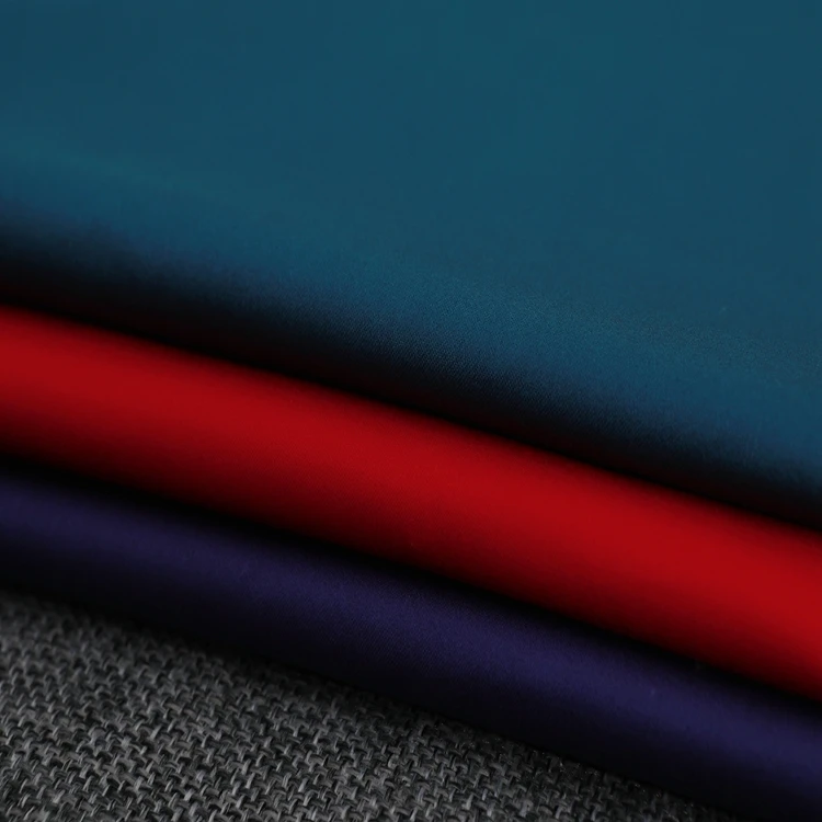 Customized Wholesale Combed Stretch Satin Fabric Woven High-Quality Dress