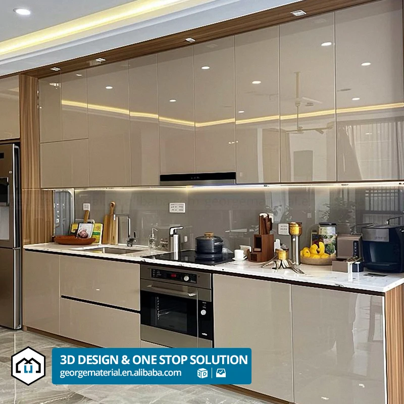 automatic Professional Kitchen Cupboards Cabinet Luxury Modern Furniture Kitchen Cabinets Shaker White French Kitchen Cabinets