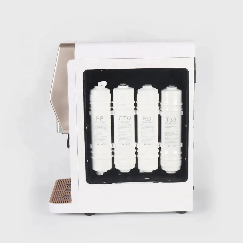 Korean Hot and cold Bottlleless ice Water Dispenser Water Cooler Filter Water Dispenser with 4 stage RO Purification