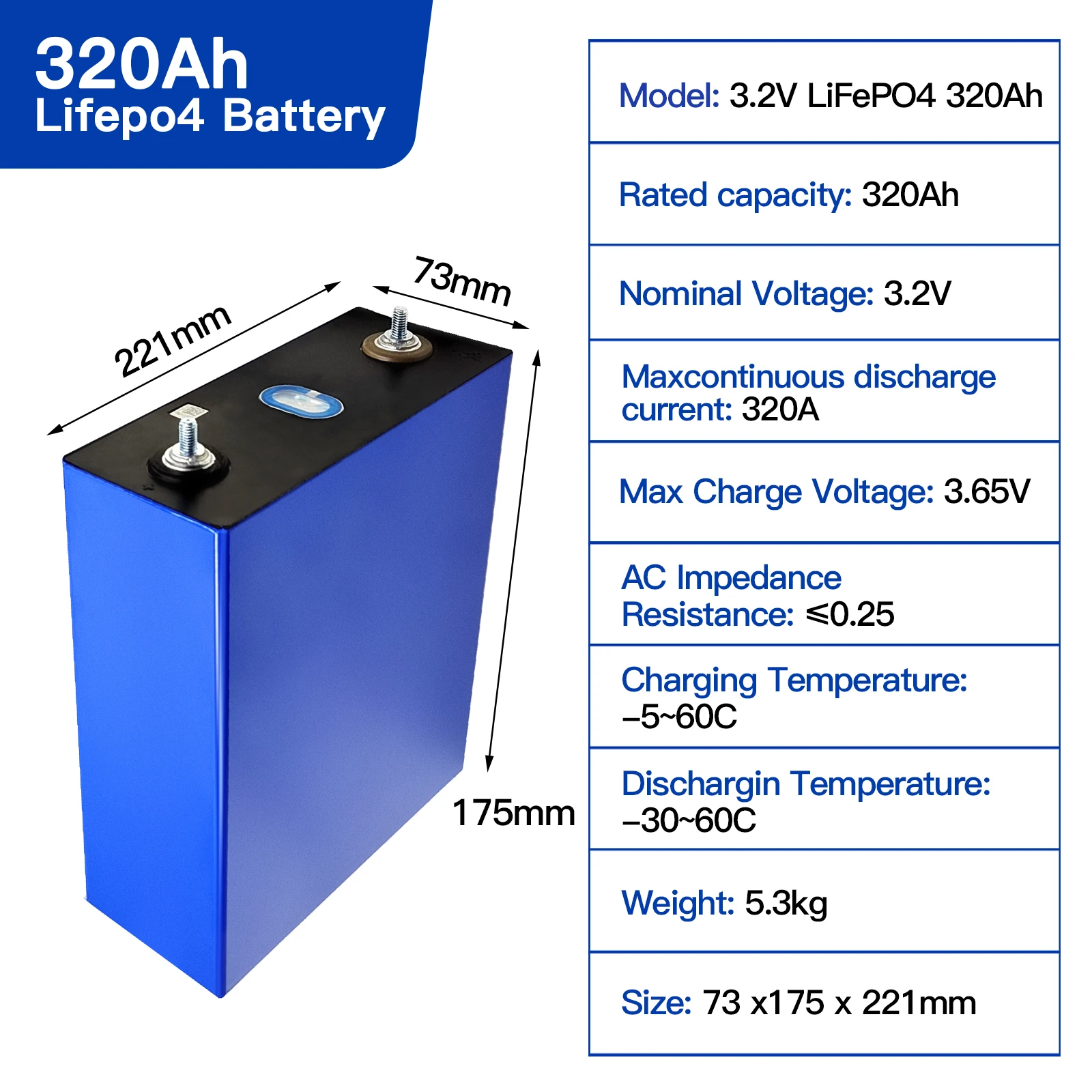 USA Germany Stock 3.2V Lifepo4 Battery 100Ah 105Ah 200Ah 230Ah 280Ah 300Ah 320Ah Lifepo4 Cell For 12V 24V 48V Solar Storage Pack