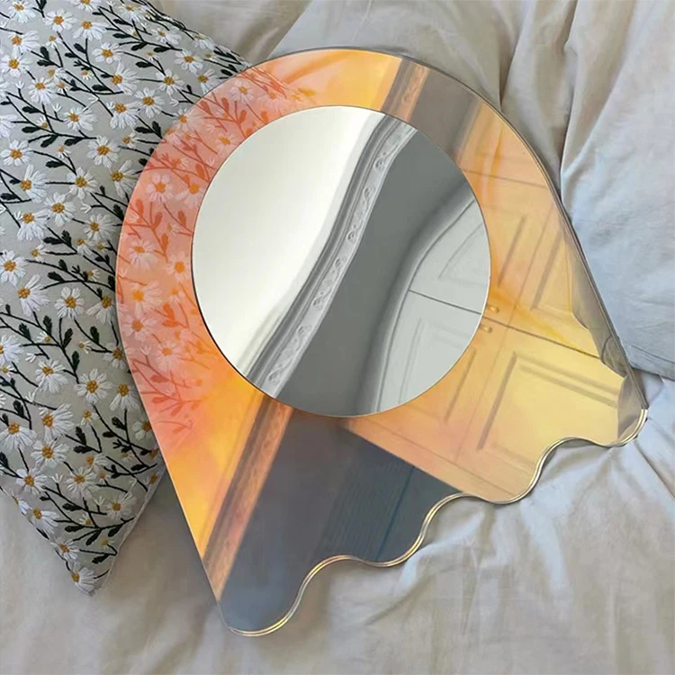 Acrylic Mirror Wholesale Home Decorative Mirrors Living Room Rainbow Irregular Retro Mirror