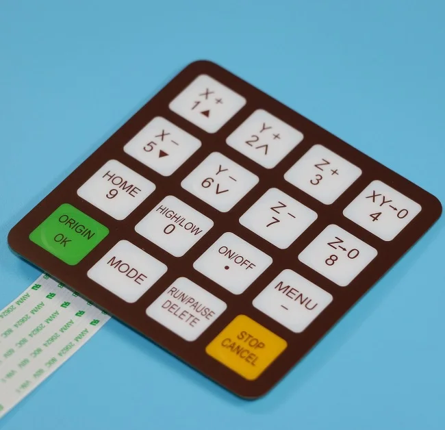 Keypad for richauto A11E/S A1X dsp controller membrane switch in English and Chinese-English
