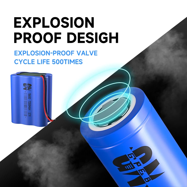 Wholesale 3.7V 7200mah large capacity lithium batteries li-ion rechargeable lifepo4 battery 18650 battery pack