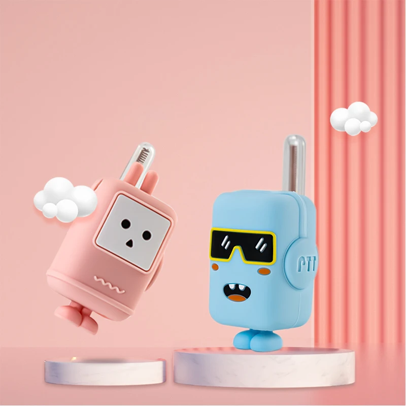Practical Cute Toy Mini Walkie Talkie Wireless Walkie Talkies For Kids Pink/Blue Handheld Walkie Talkie