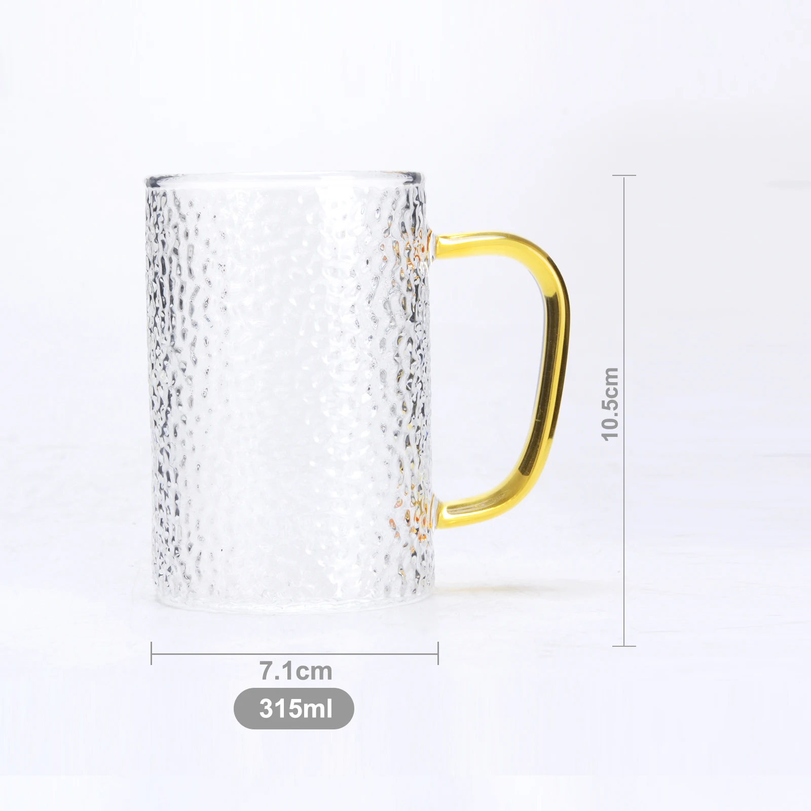 
Innovative and chic side handle glass Borosilicate hydrochloric acid toffee cup 