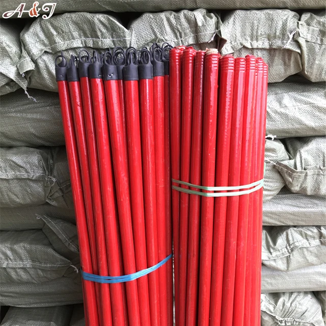 Factory Best quality ribbed PVC wooden broomstick Wood Round Stick machine making wooden stick broom handle
