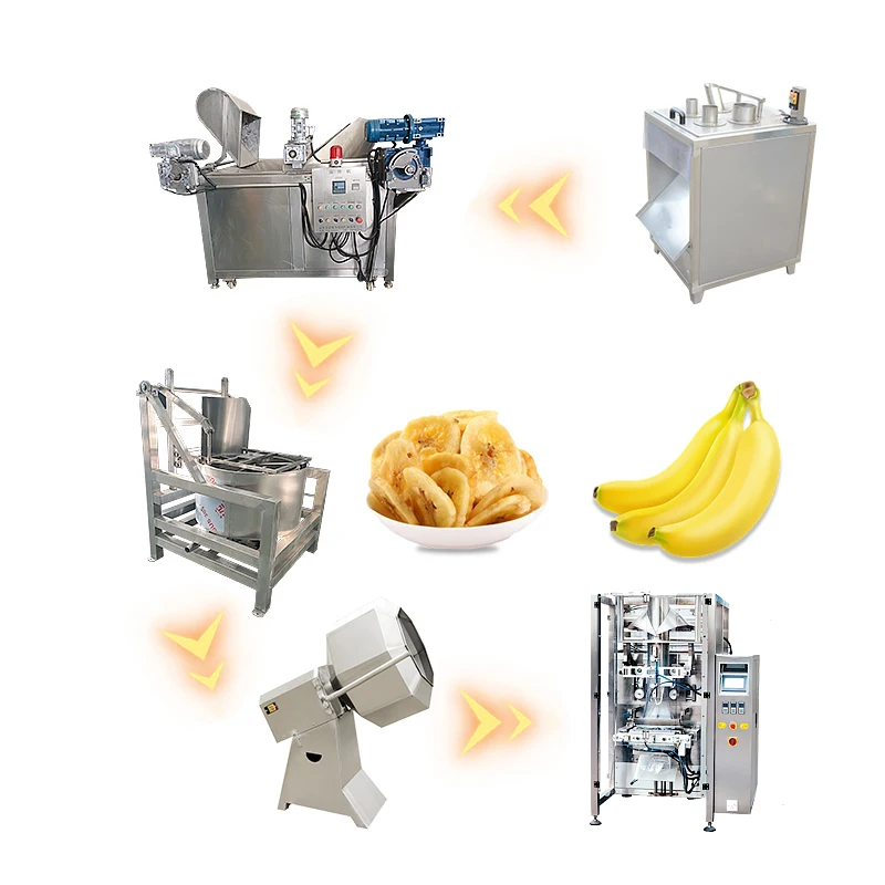 Commercial Plantain Processing Banana Chips Frying Making Machine Production Line Price