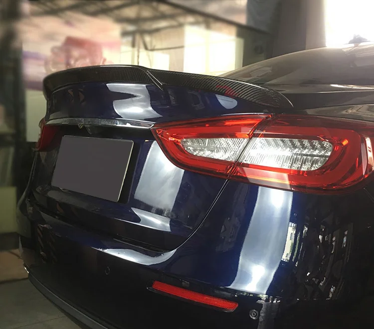 Carbon Fiber Rear Trunk Spoiler for Maserati Quattroporte GTS Sedan 4-Door 2013-2019