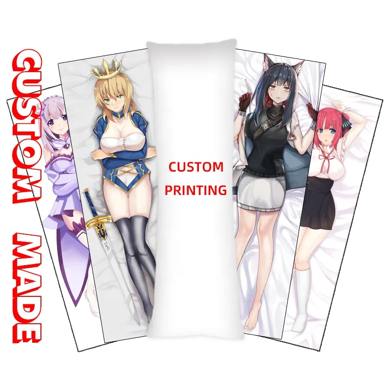 Factory high quality cute pillow case flandre scarlet girl customized monogatari anime hentai wholesale bed rest