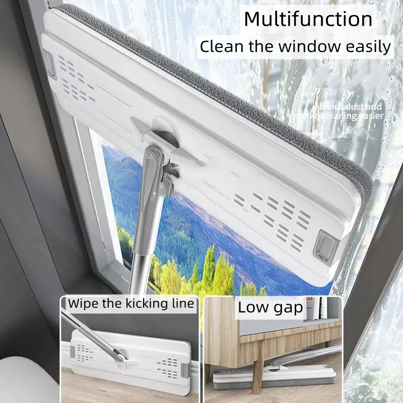 Wholesale Flexible Flat Floor Mop Free Hand Wash Flat Mop Squeeze Bucket For Household