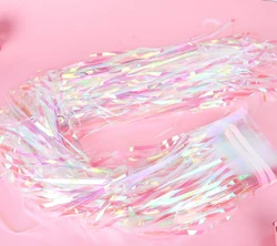 High Quality Rainbow Party Decoration Backdrop Metallic Foil Tinsel Fringe Curtains for Wedding Decoration