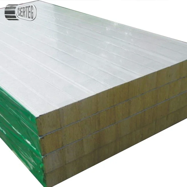 
High quality Chinese rockwool panel sandwich price m2 for roof and wall 