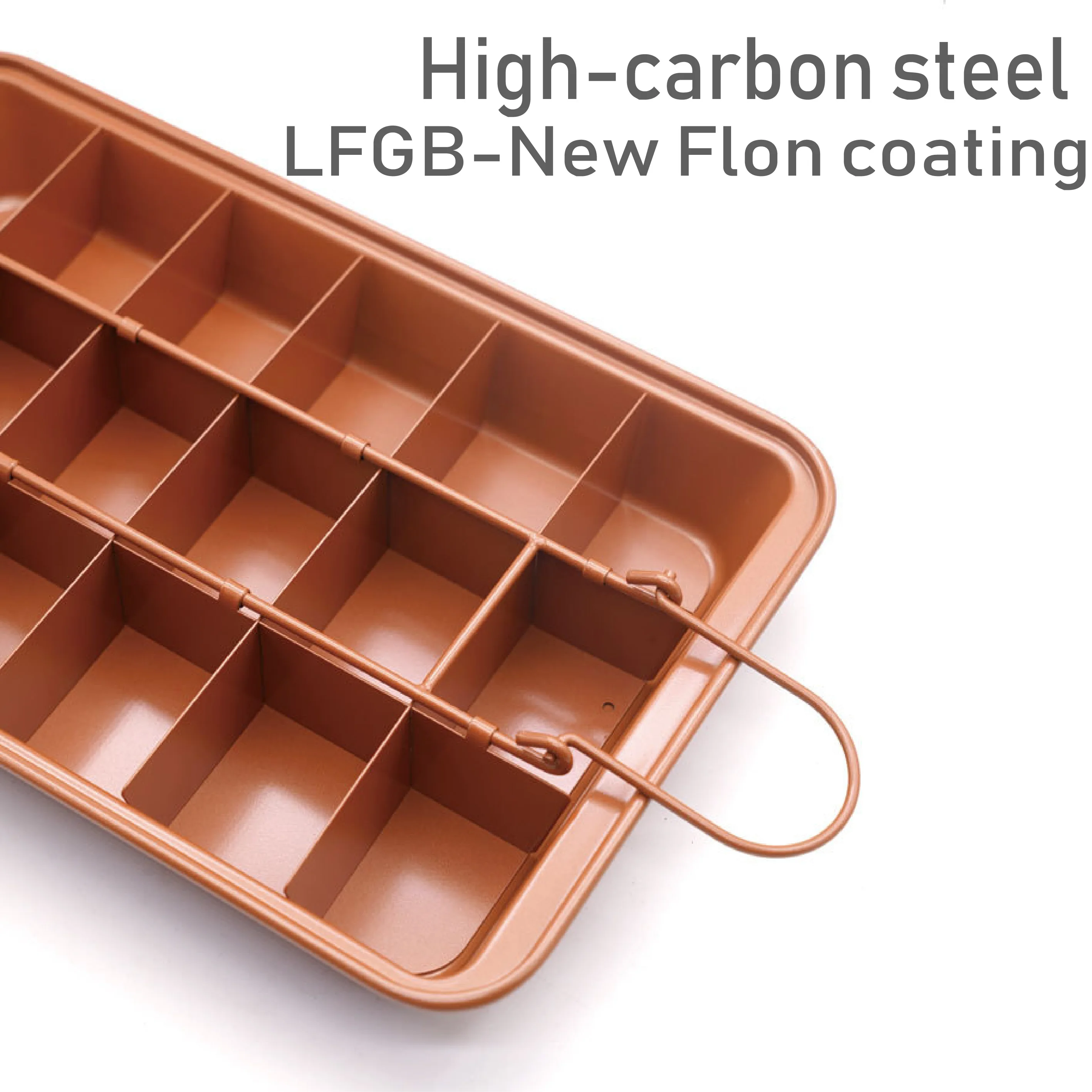 
Non Stick Brownie Pans with Dividers, High Carbon Steel Baking Pan, Makes 18 Pre-cut Brownies All at Once 