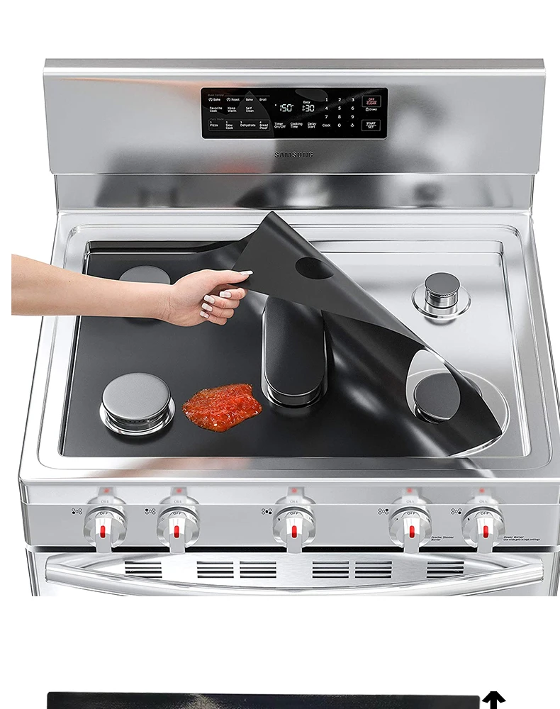 Stove Burner Covers Gas Range Protectors Fiberglass Liner Clean Mat