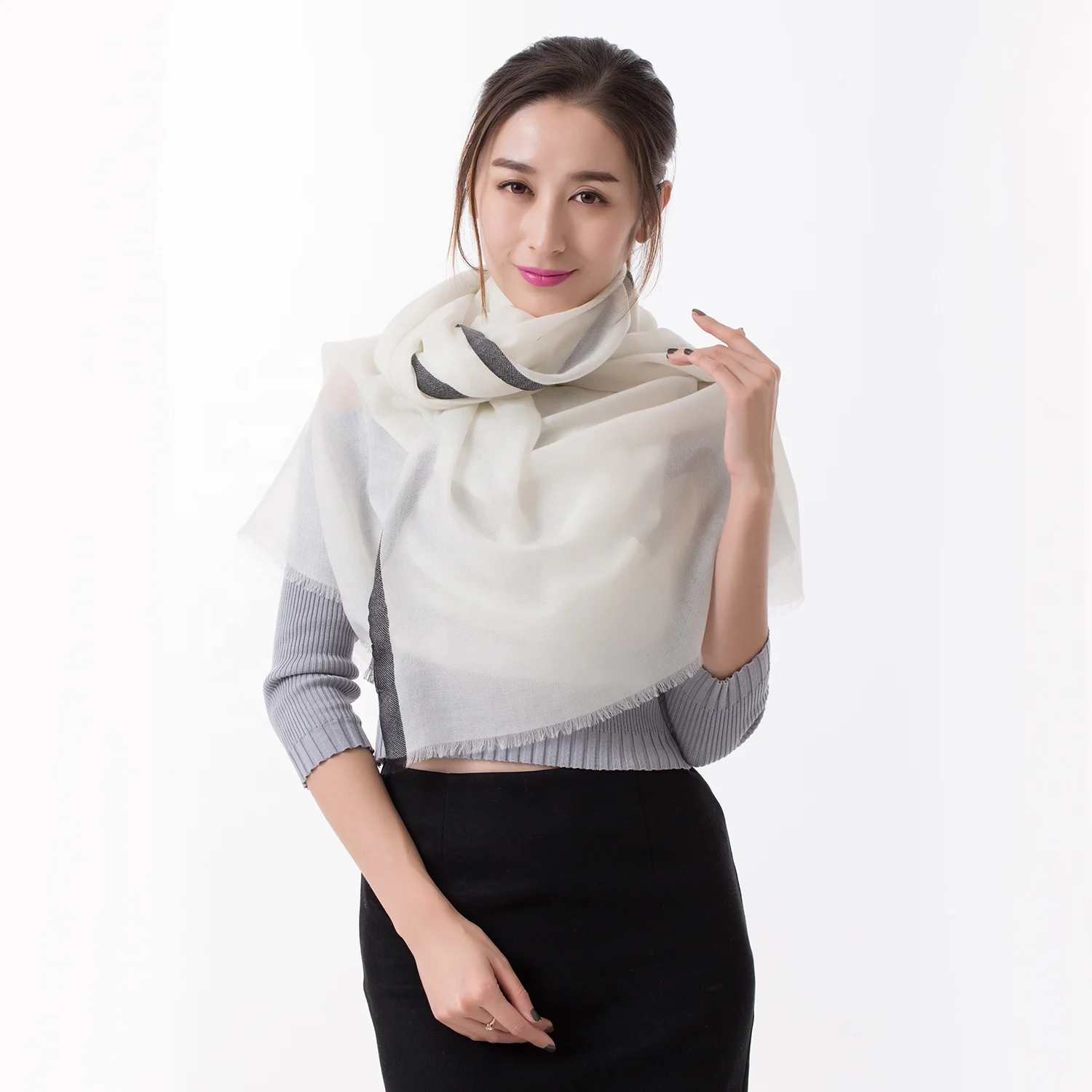 Four Seasons Comfortable Exquisite Workmanship Pure Wool Cashmere Scarves Fashion wholesale cashmere scarves