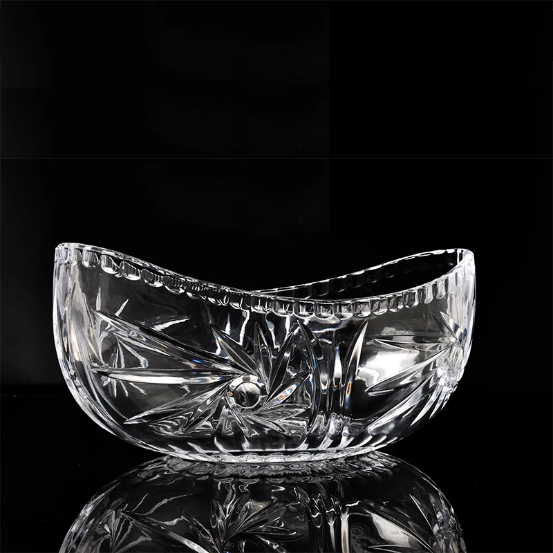 Small Glass Fruit Bowls Footed Sweet Serving Stand Gold Rim Decorative Crystal Glass Fruit Bowls With Lid