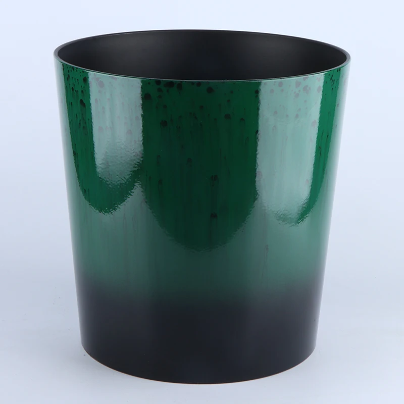 Manufacturer Nordic Baking Paint Surfaces Round Plastic Plant Flowers Pots Home Hotel Floor Outdoor Decoration Flower Vase