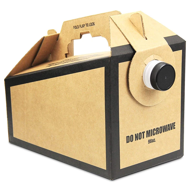 OEM 1L/2L/3L coffee juice wine liquid BIB tap bag in box dispenser with handle