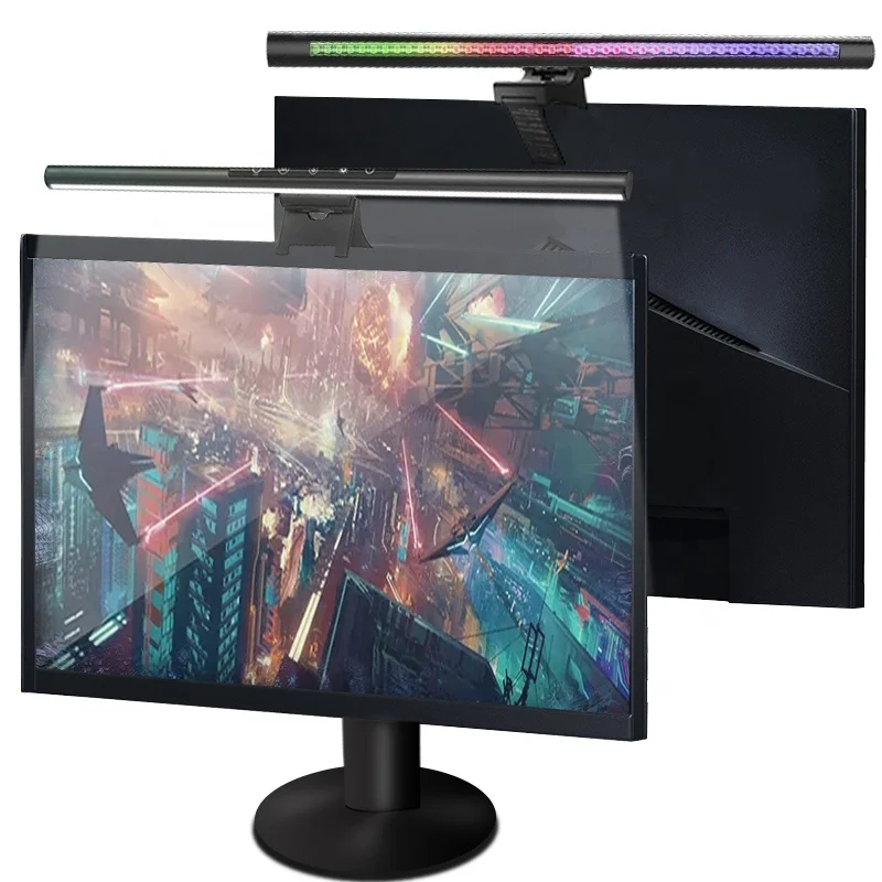 High Quality Music Dancing light Led RBG5050 Monitor Lamp Bar Remote by APP Voice and Touch  in office houses and internet cafe