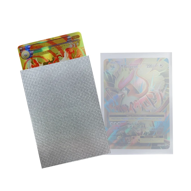 Plastic Protector 100 PCS Packing Clear Hologram Standard Card Sleeves for Yugioh Trading Penny Credit Card