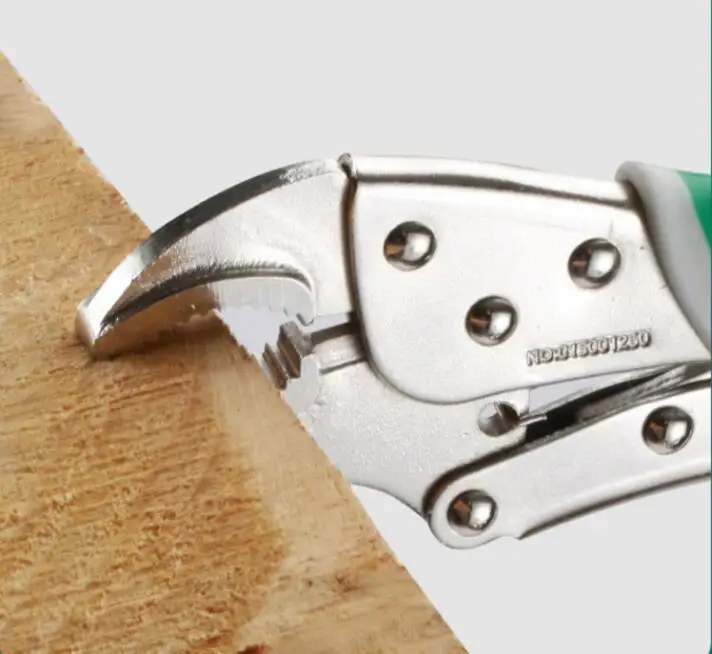 Berrylion 45# High Carbon Steel  Chromated Plated Flat Jaw Locking Plier  Welding Tool Straight Jaw Lock  Pliers Vice Grips