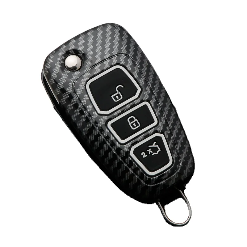 
plastic car key cover shell fashion for carbon colors abs for ford focus/kuga 
