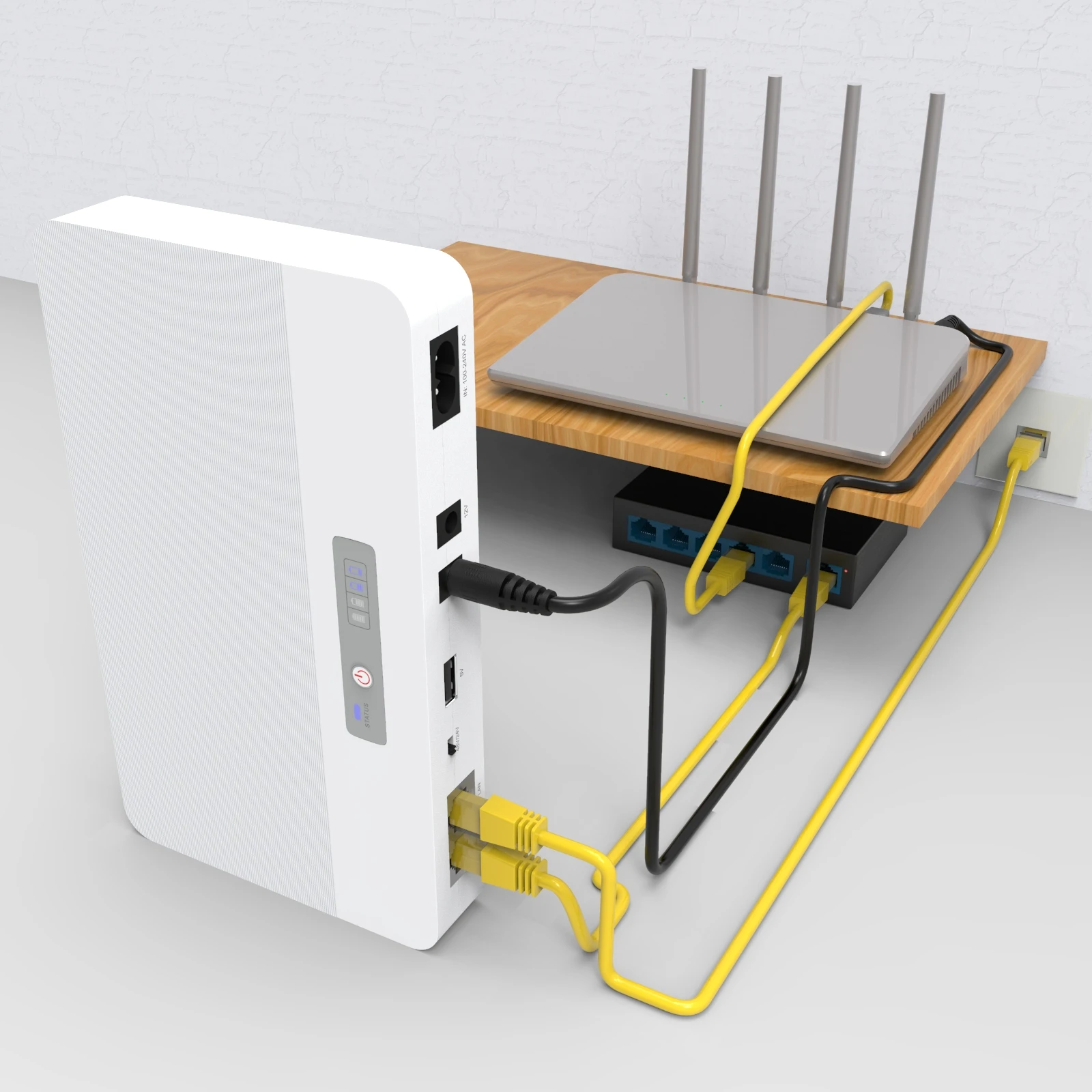 POE dc mini ups usb 5v dc 9v 12v  poe 24v 48v backup ups mini ups for wifi router poe 48v