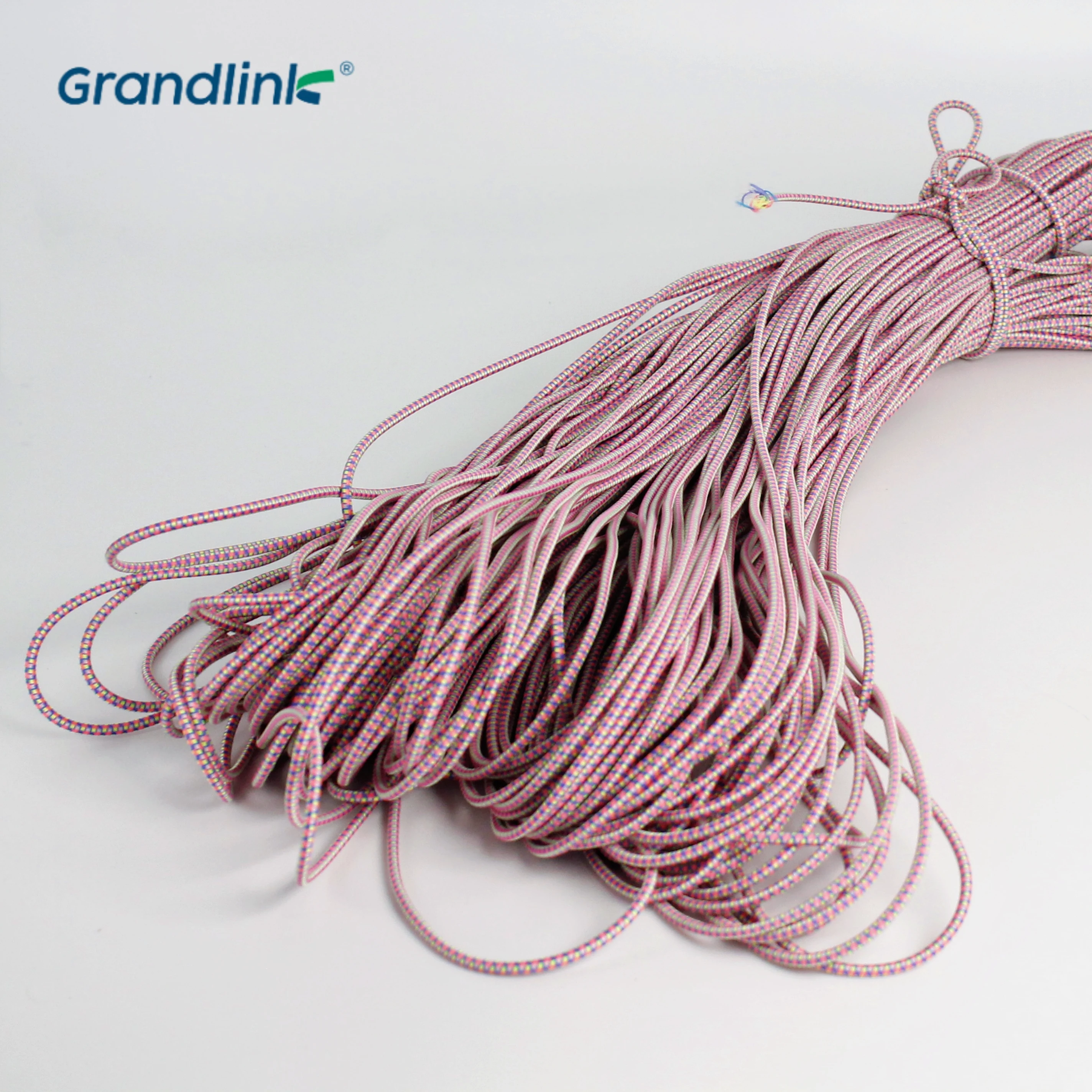 Factory 1mm 2mm 3mm 5mm Colorful Round Latex Elastic Rope 100% Polyester Cord with Custom Length for Home Textile