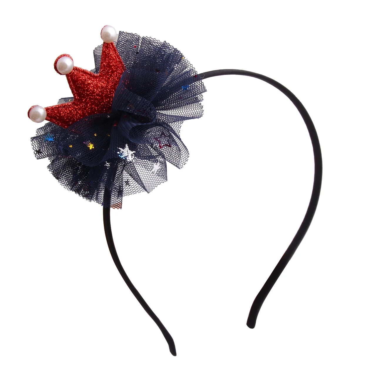 Hot Selling Cute Princess Bling Bling Lace Kid Hair Bands Girls Hair Accessories Crown Headwear Party Headband For  Child