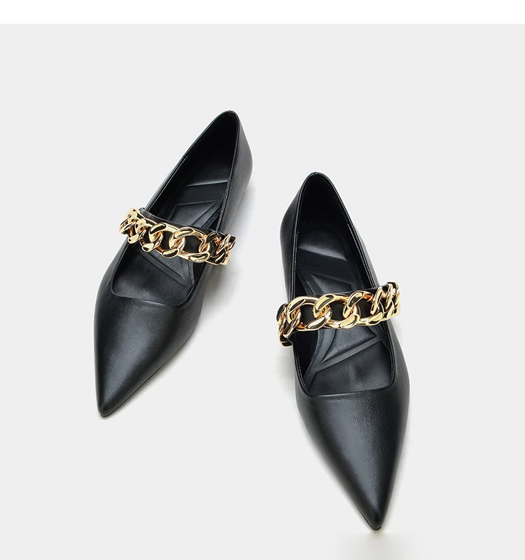 DEleventh/Z-887 элегантные летние туфли на плоской подошве; chaussures femme черного цвета с металлической цепи другие босоножки деловая обувь без шнуровки; Повседневная подошве