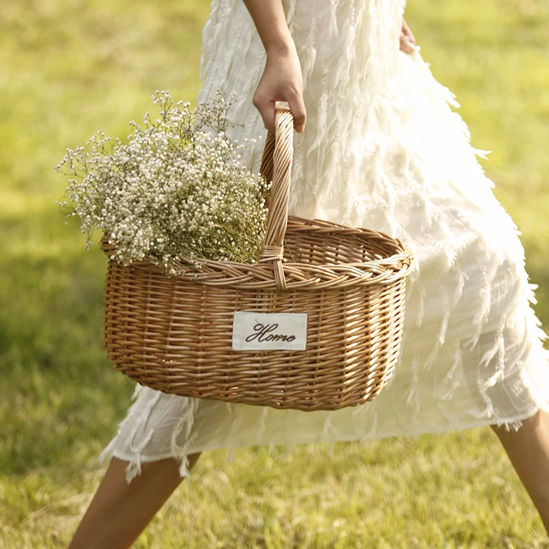 Wholesale China factory design wicker gift handle basket for home & Kitchen