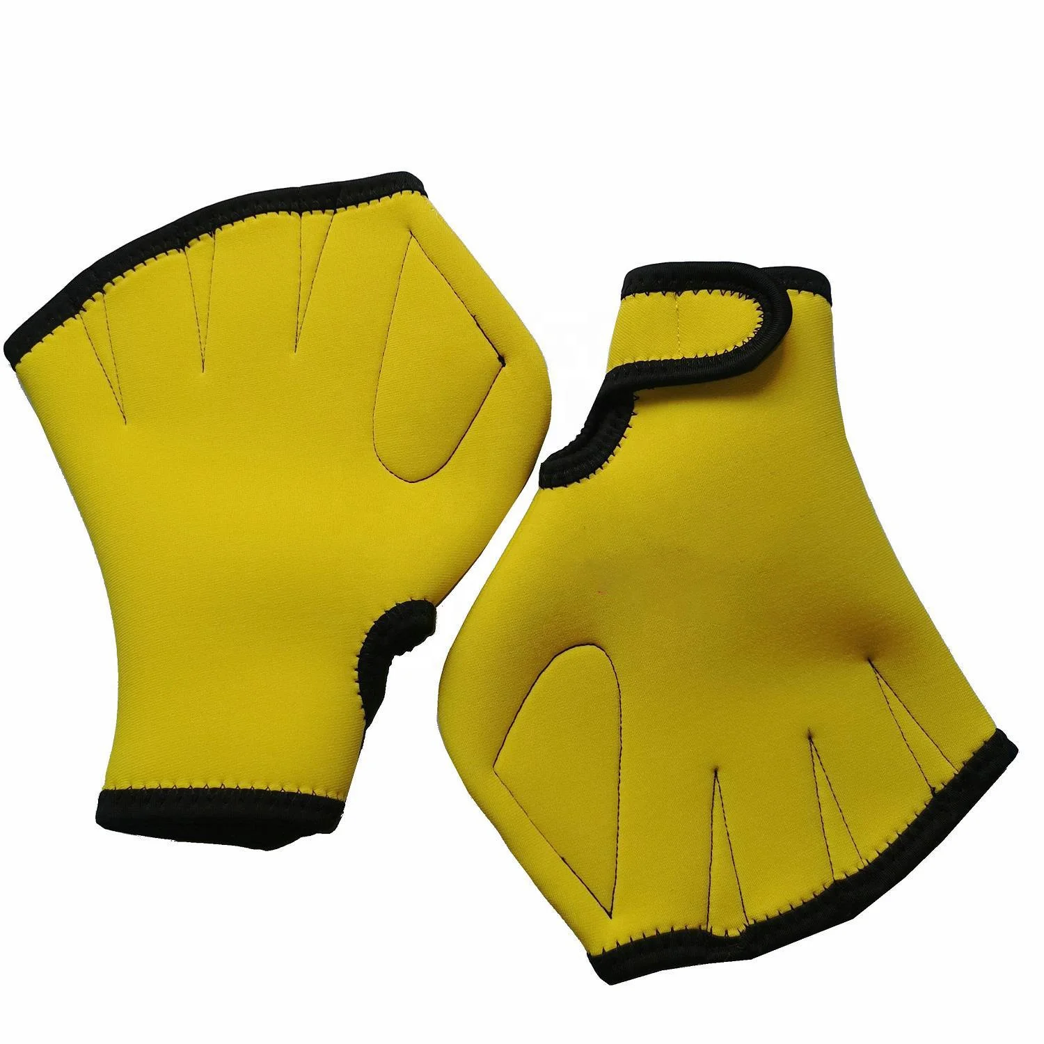 Custom Palm Hand Paddle Surfing Diving Equipment Water Resistance Neoprene Webbed Swimming Gloves