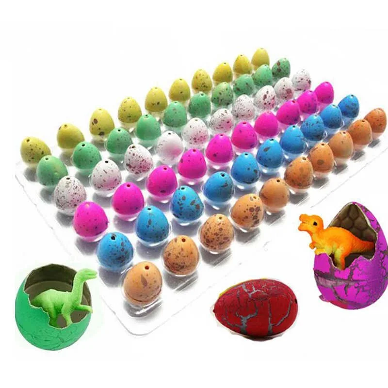 Small Dinosaur Eggs Toy Hatching Growing Dino Dragon for Children Magic Game Birthday Easter Gift