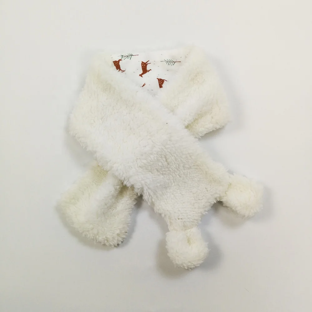 
Warm arctic velvet winter baby scarves for girl boy 