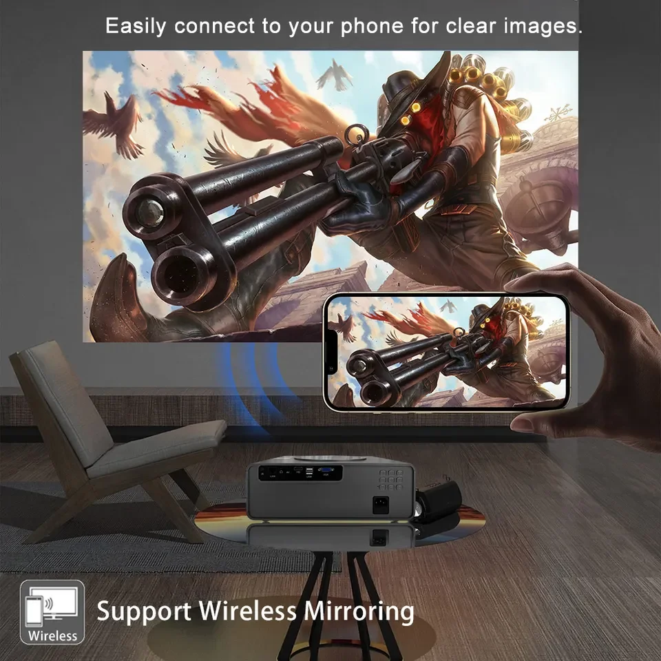 Touyinger Q10W Pro Projector   wifi android smart  home Theater 4k projector