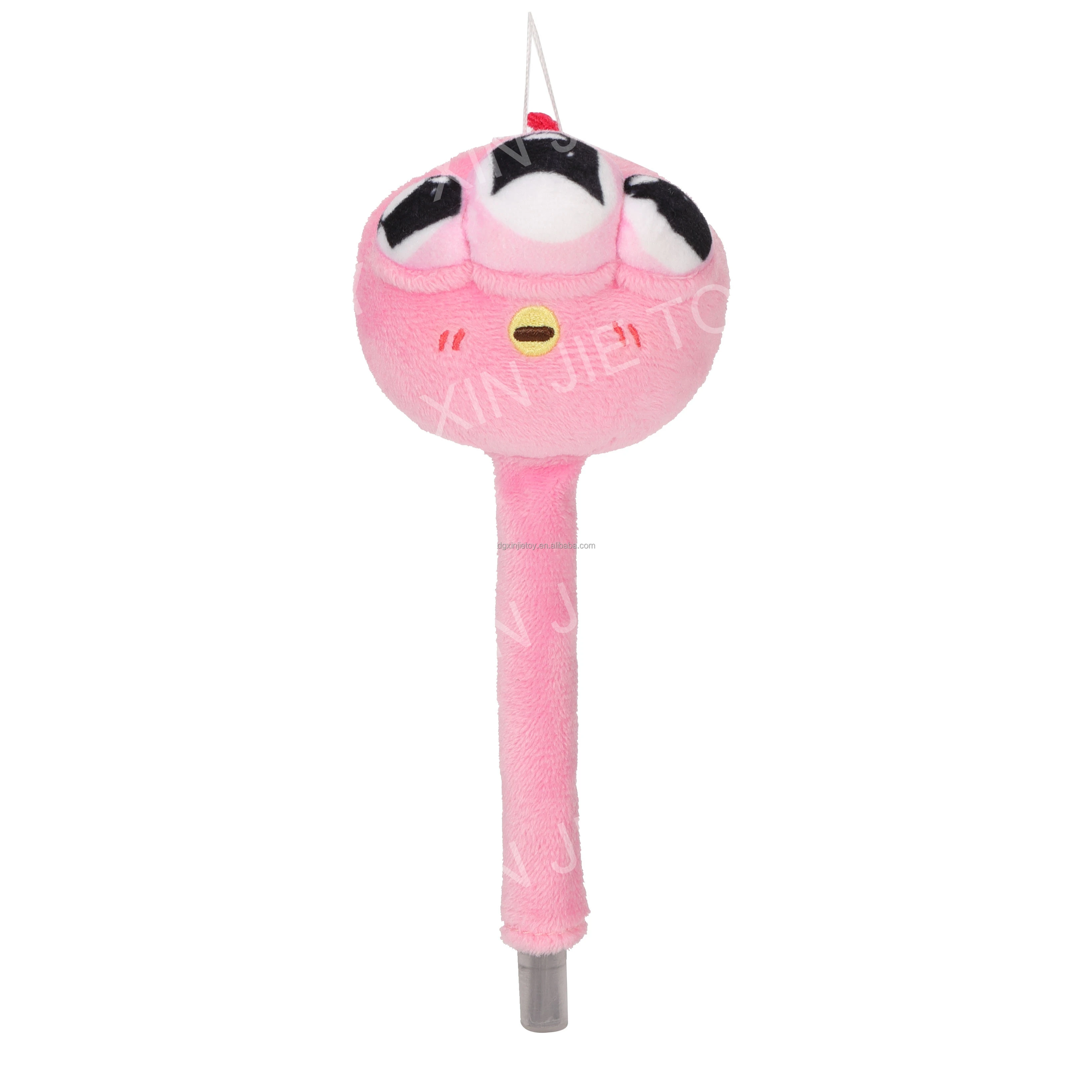 Popular design Plush pen holder Pink flamingo soft pen holder Customized Cartoon stuffed pen holder