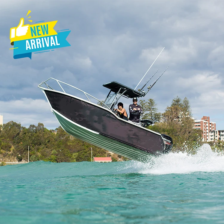 Kinocean top hot selling CE certified 6.85m 23ft welded fishing boat aluminum for sale