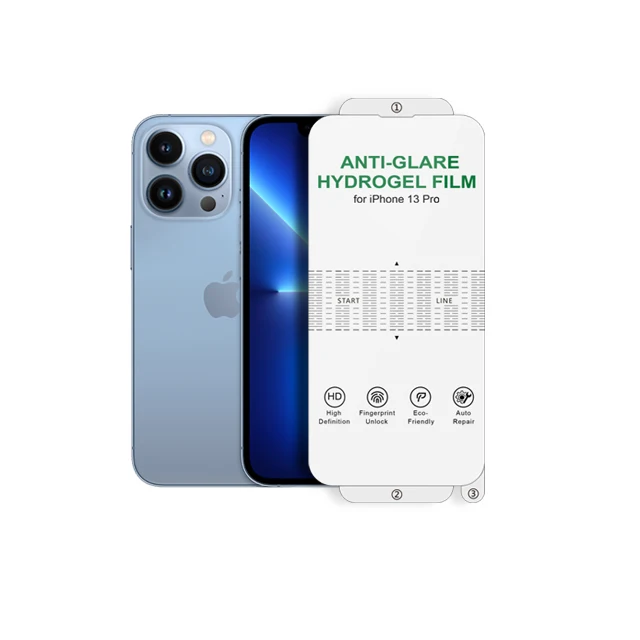 Anti glare  Screen Protector Compatible with iPhone 13 Pro Soft Hydrogel Film Full Coverage screen