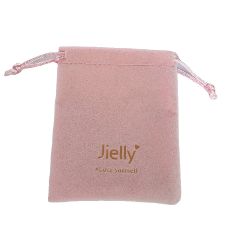 Производство OEM, небольшая фланелевая водонепроницаемая сумка на шнурке с принтом логотипа на заказ, бархатная сумка для ювелирных изделий