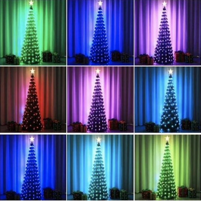 3.9/4.9/6ft 1.2/1.5/1.8meters Smart RGB Christmas LED Tree Lighting including Tree