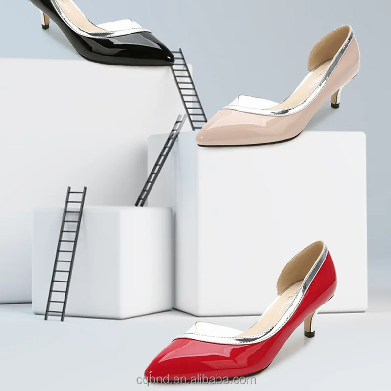 Fashion Ladies Red Shoes Summer Business Casual Sandals Commuting Shopping Empty Low Heel Women Sandals