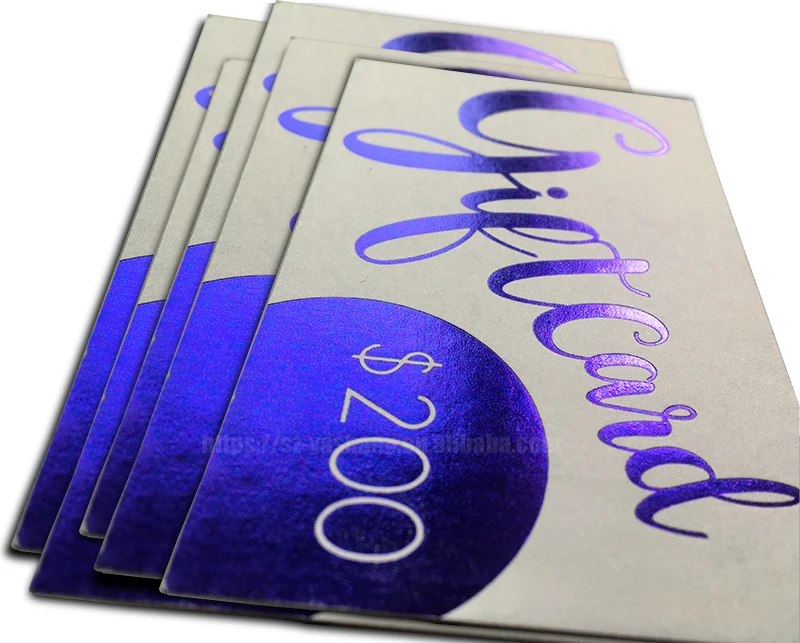 Get white purple foil stamp greeting card /business gift card postcard / custom best matte gold wedding invitation