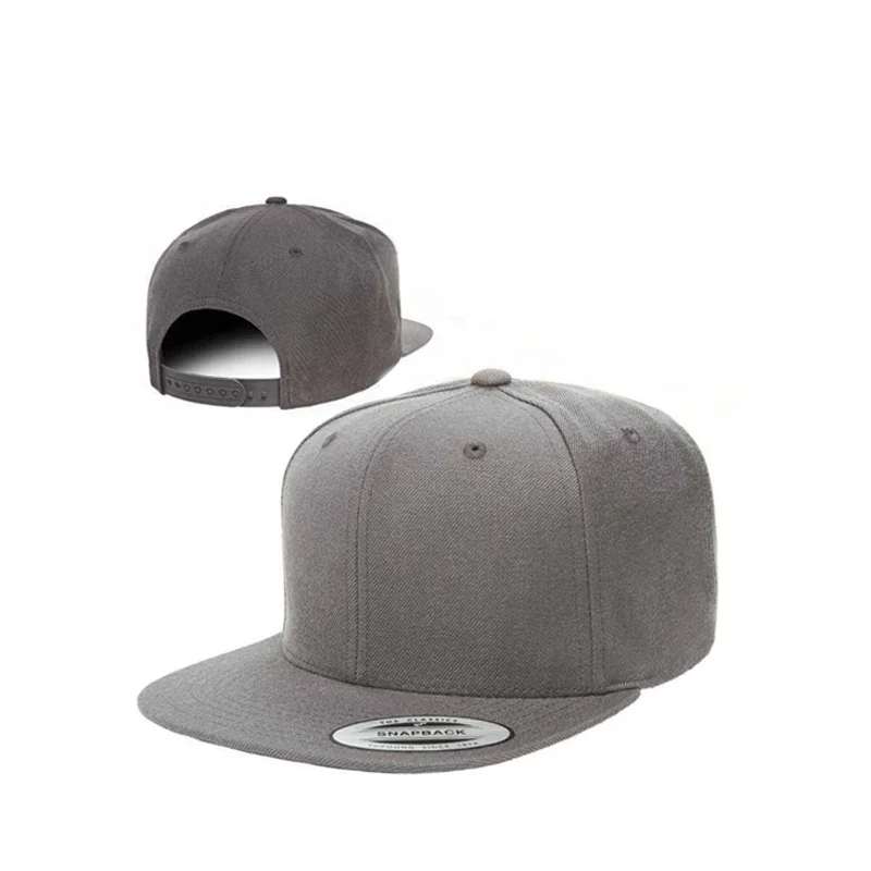 Wholesale Plain Cotton Sports Baseball-cap Unisex Blank Flat Bill Adjustable Snapback Hat