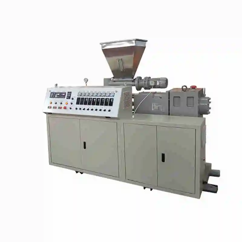 Wholesale Machinery Plastic PVC WPC Conic Twin  Double Screw Extruder For Pipe