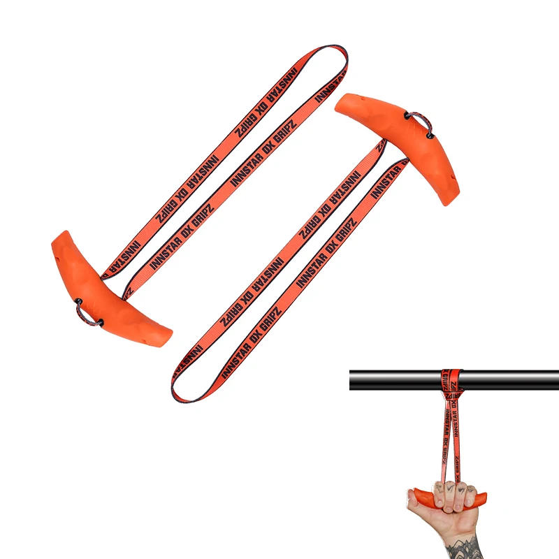 Innstar Ox Horn Gym Resistance Handles Anti-Slip Grip Strong Nylon Webbing Fitness Grip Pull Up Strength Training Accessories