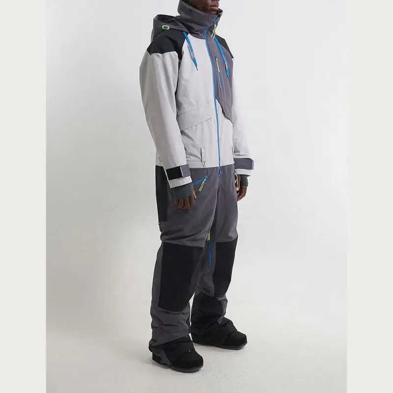 Ski Suit Men Manufacturer Custom Logo Fashion Stylish Thick Waterproof Skiing Hooded Unisex Ski Jacket